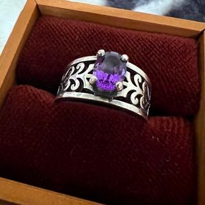 Size 9 James Avery Adoree Amethyst ring